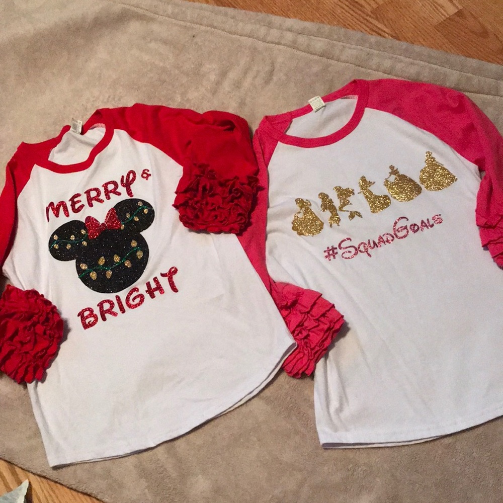 Girls Disney customized tops❌❌sold❌❌